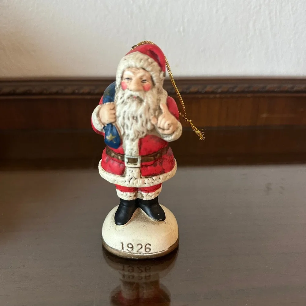 Memories of Santa 1926 Santa Claus Christmas‎ Ornament Moon Stars Toys 3.5